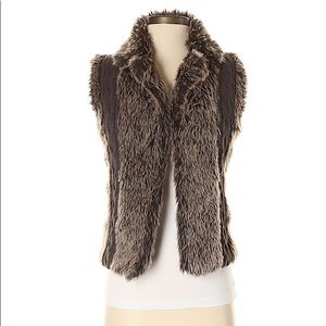Brown fur vest